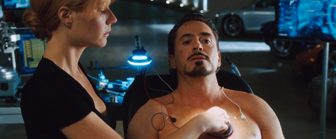Pepper Potts Performing Surgery on Tony's heart in Iron Man