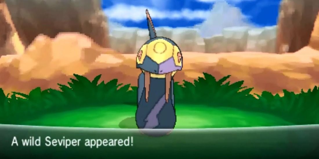 A Wild Seviper as it appears in Pokemon Alpha Sapphire