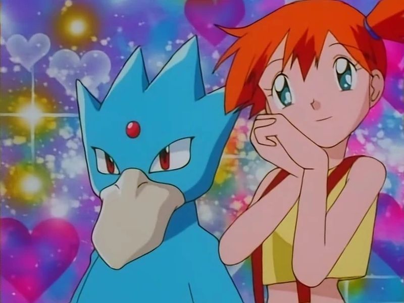 Misty and Golduck in Pokemon
