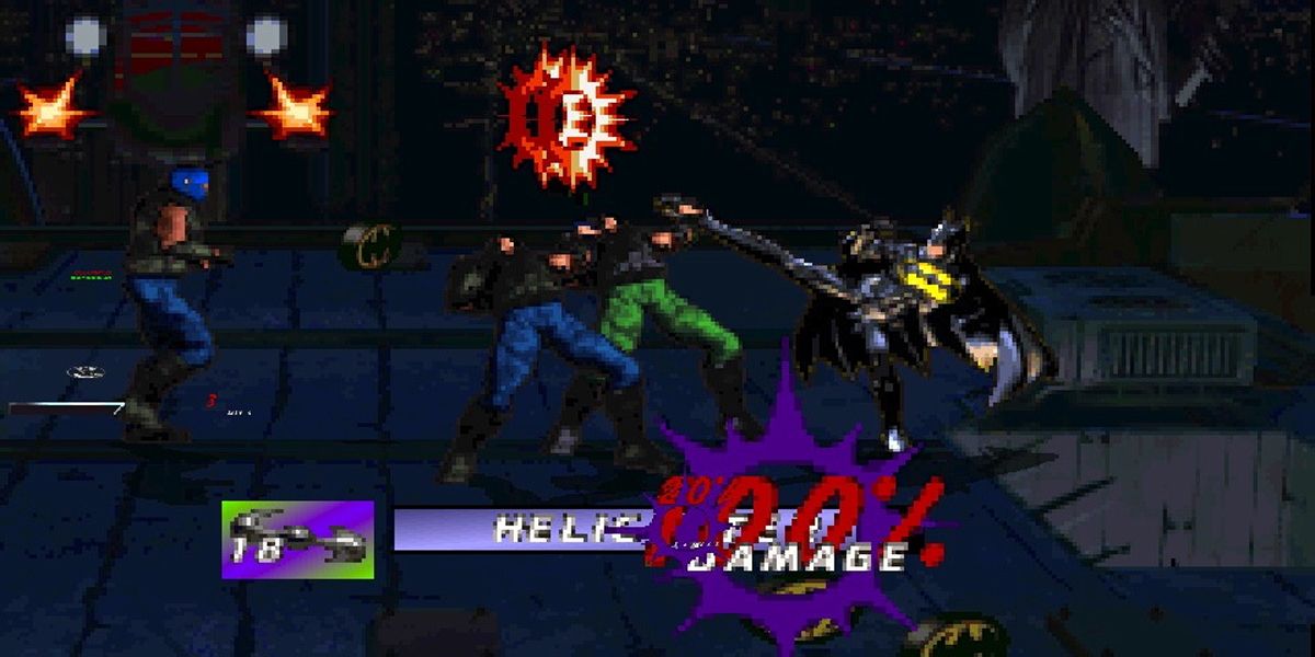 Batman Forever Screenshot Of Batman Kicking Goons