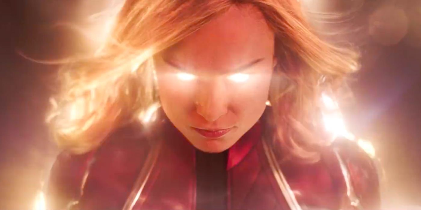 Captain Marvel powering up in the MCU