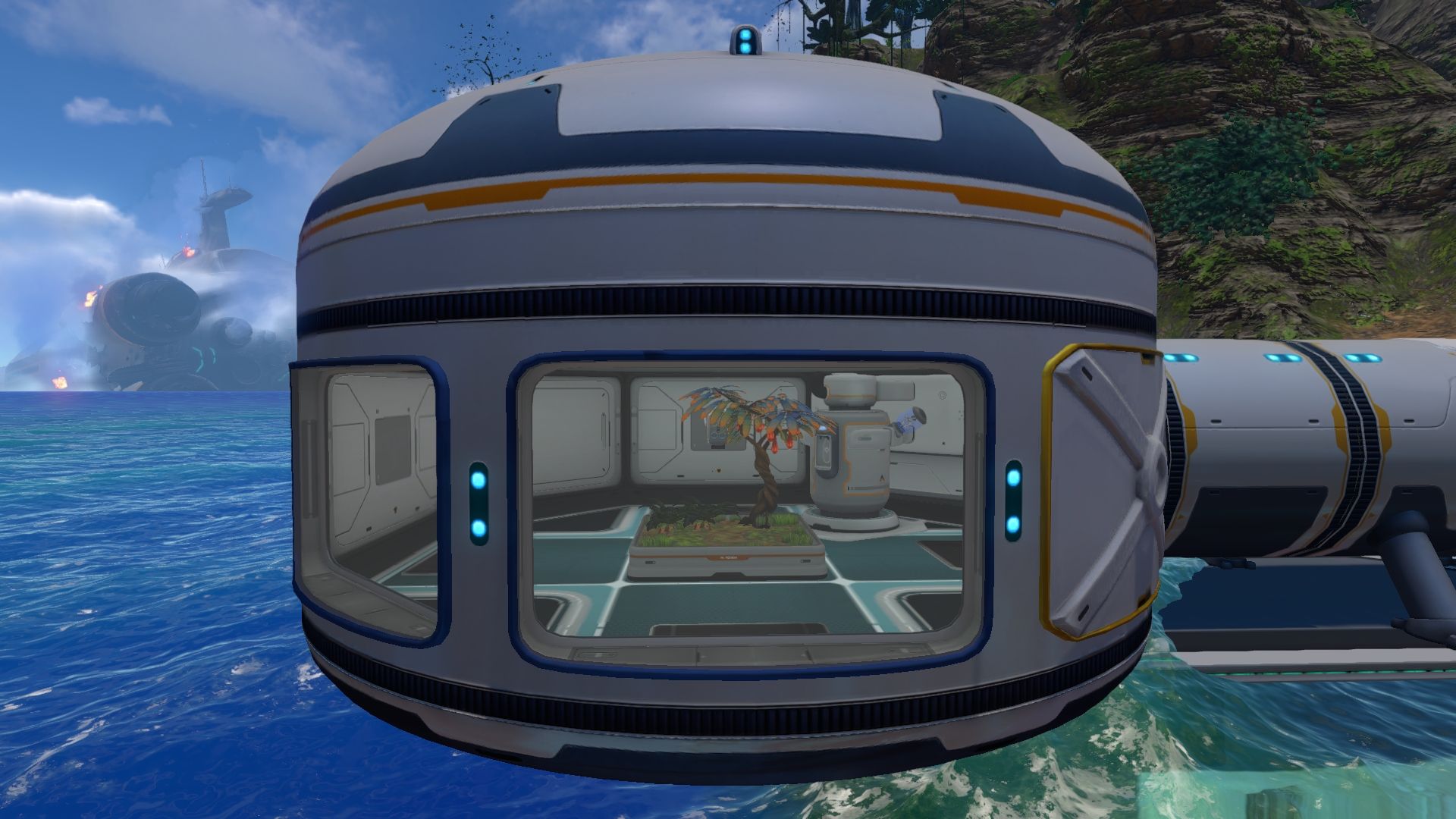 Section of a base in Subnautica