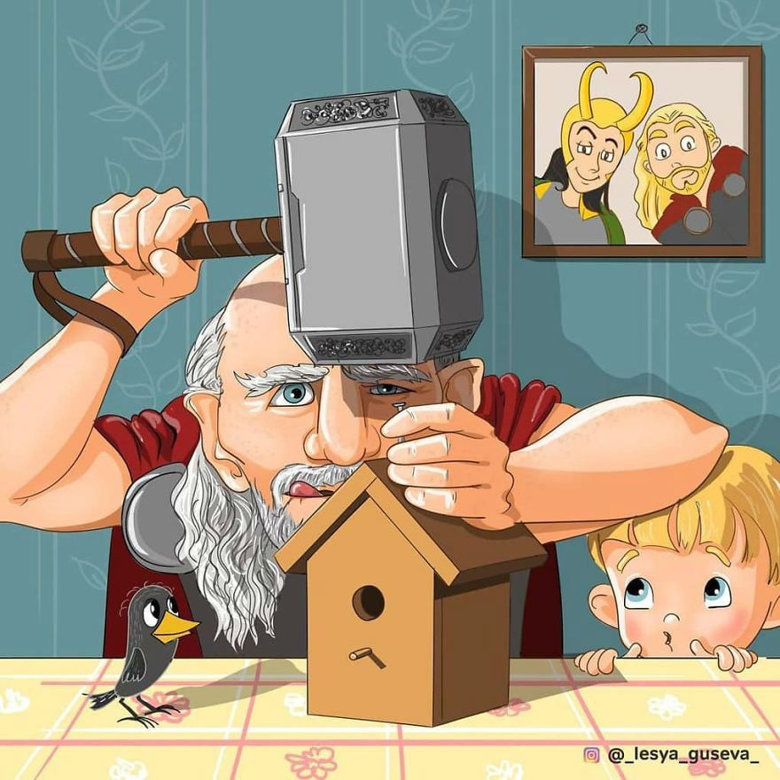 thor and his hammer