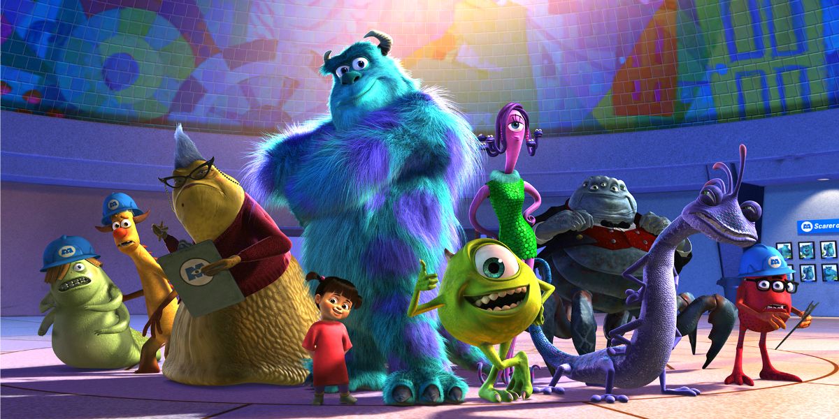 Sulley, Boo, Mike Wazowski and other monsters in Monsters Inc