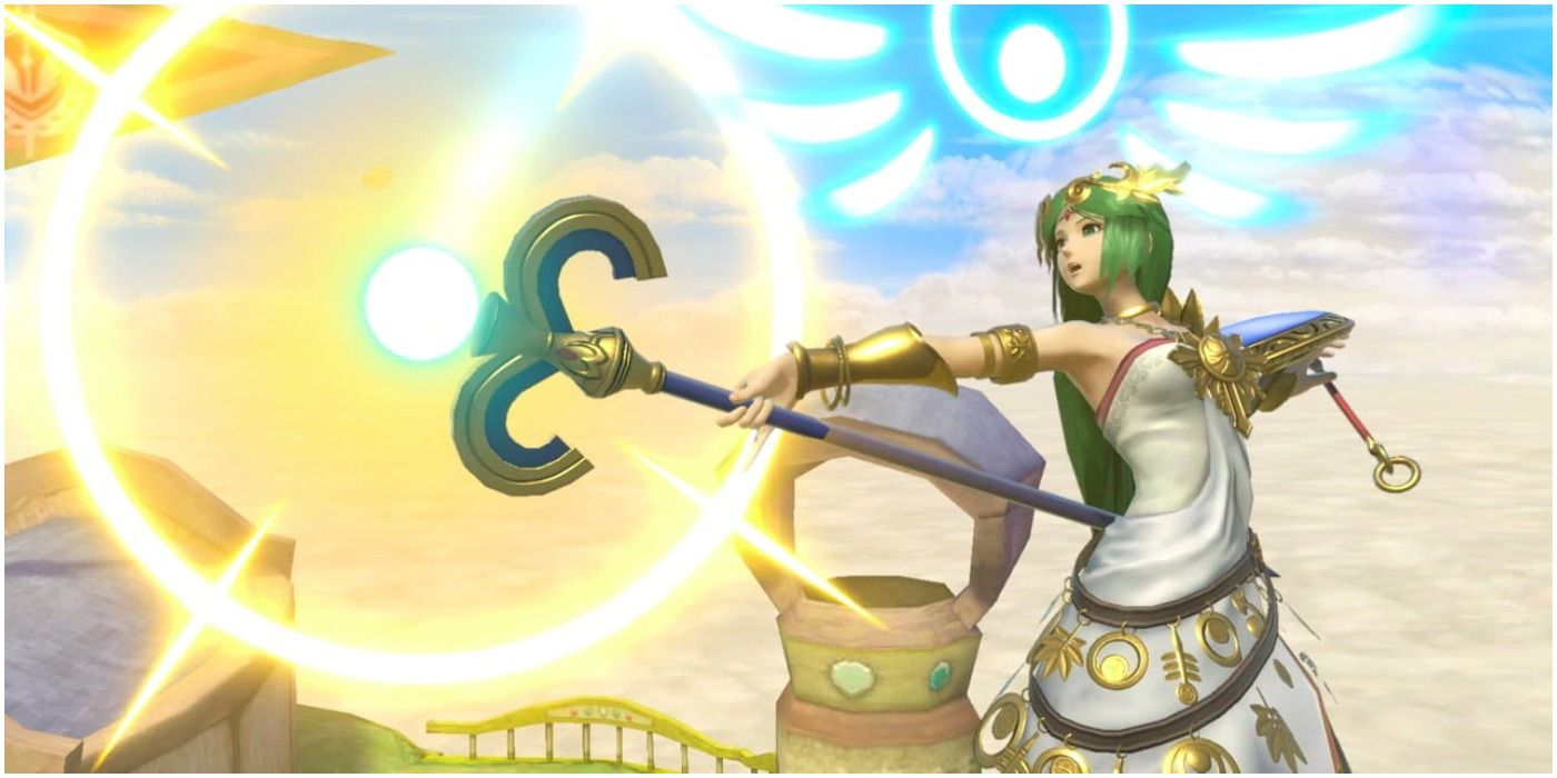 Palutena attacks in Super Smash Bros