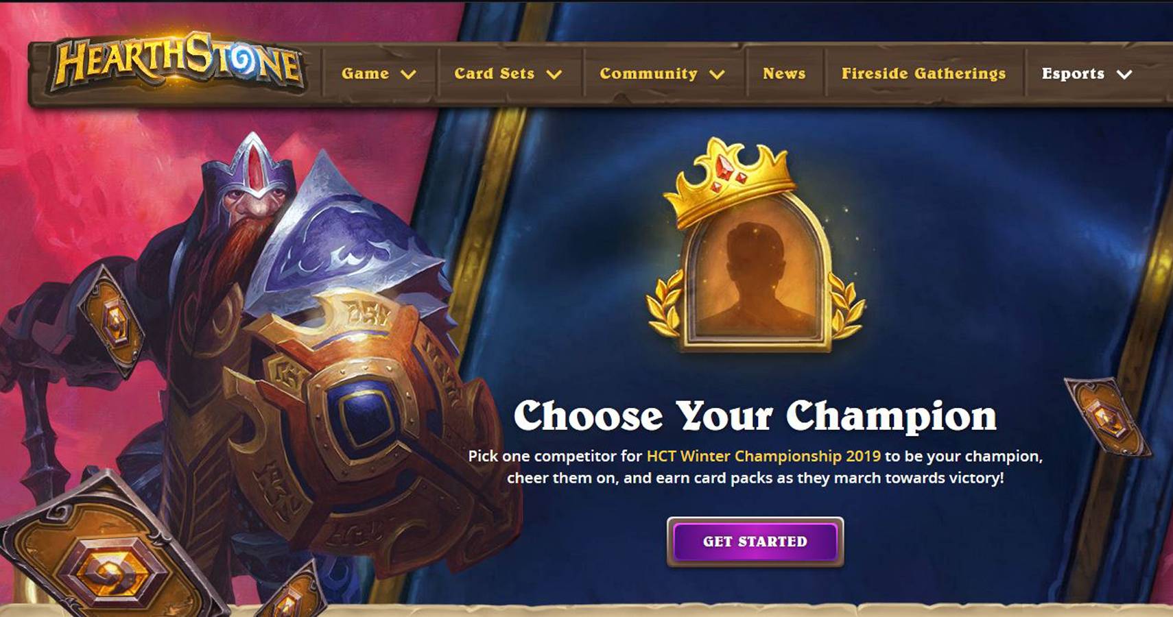 Mange farlige situationer Blank I virkeligheden Choose Your Hearthstone Champion And Get Some Free Packs For Your Trouble