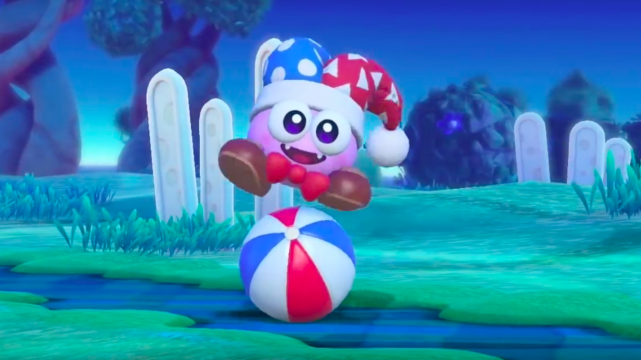 Marx atop a ball in Kirby Star Allies