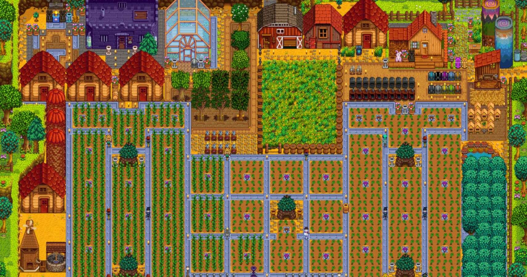 stardew farm layout forest