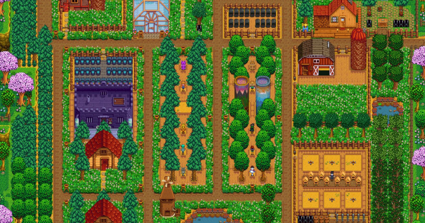 a standard stardew valley farm layout for gems