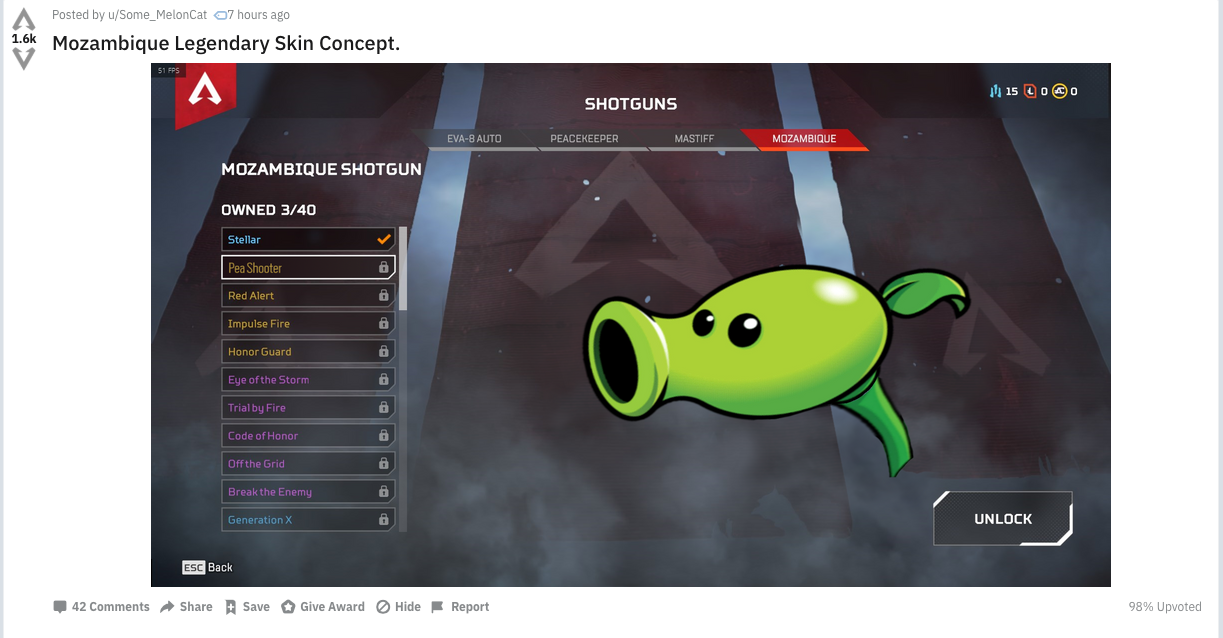Apex Legends Fans Donate To Mozambique Cyclone Relief In Honor Of The Game S Worst Weapon Apex Legends Fans Donate To Mozambique Cyclone Relief In Honor Of The Game S Worst Weapon