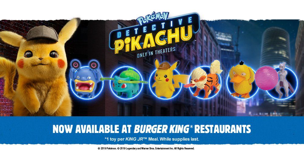 Detective pikachu shop burger king