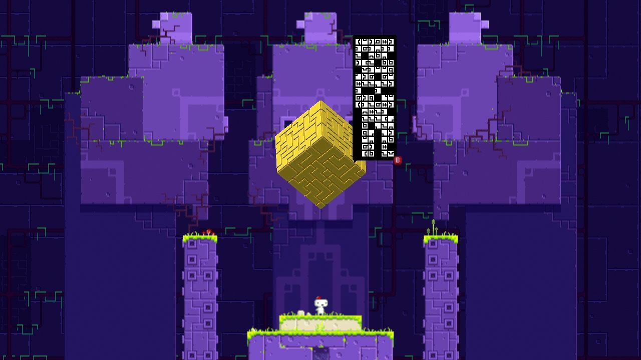 Fez gameplay screenshot gold cube