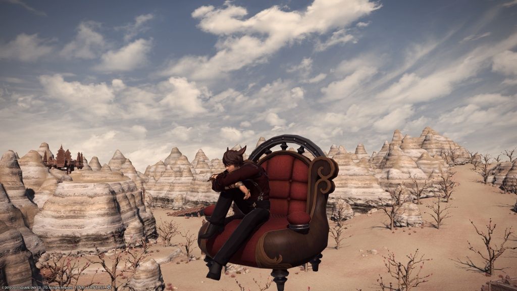 The Flying Chair mount in Final Fantasy 14