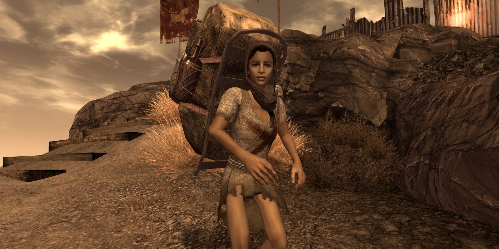 Fallout New Vegas Ceasar's Legion Slave Carrying Goods