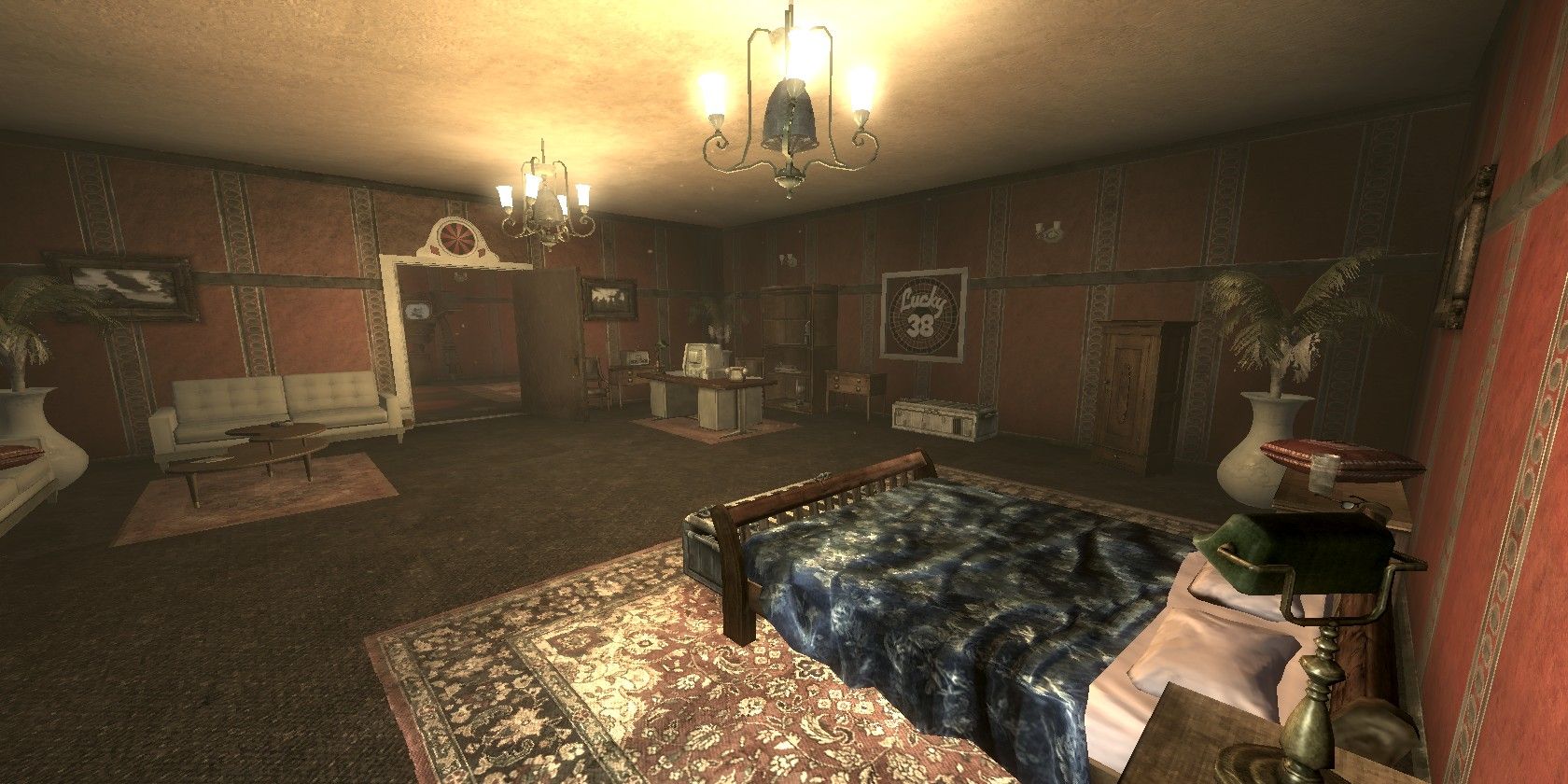Bedroom of Lucky 38 Presidential Suite Fallout New Vegas