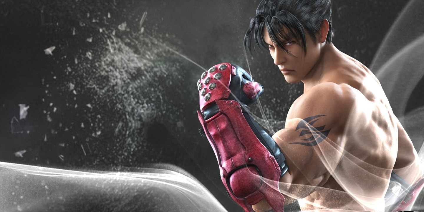 Jin-Kazama holds up his fist in Tekken