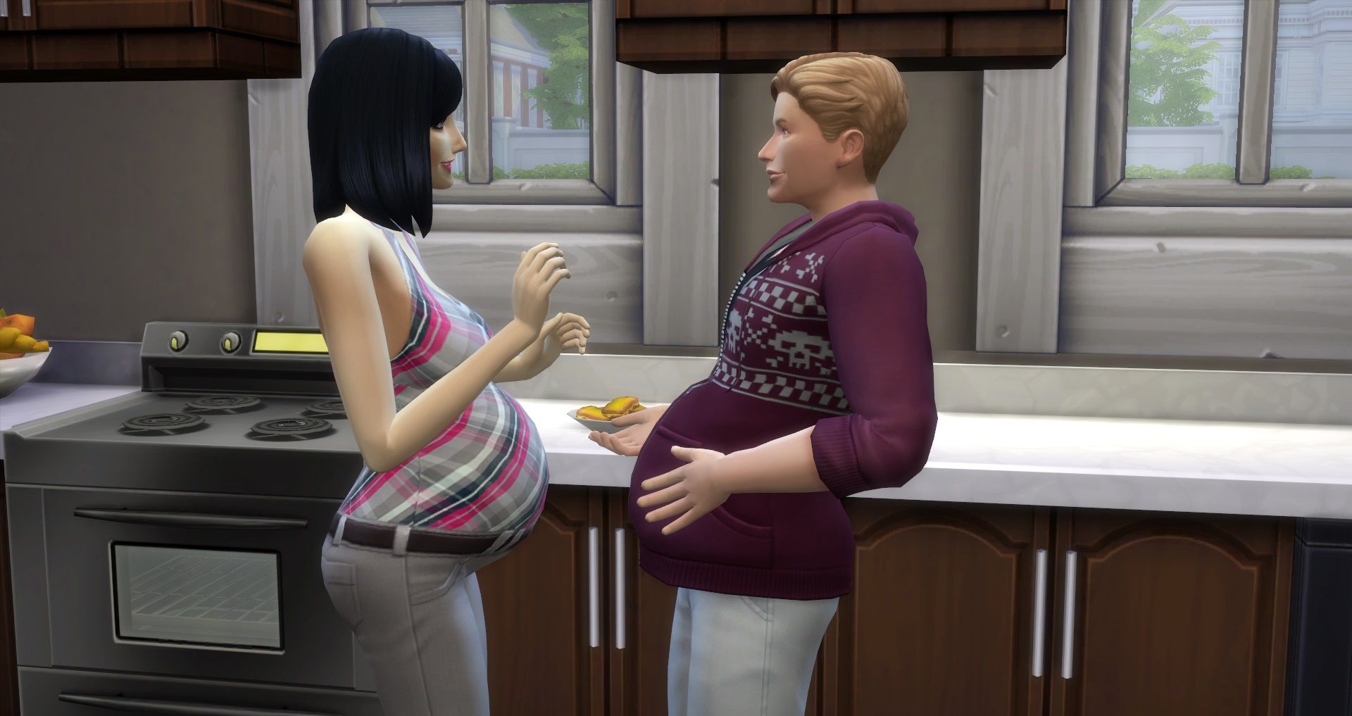 a pregnant sim and partner