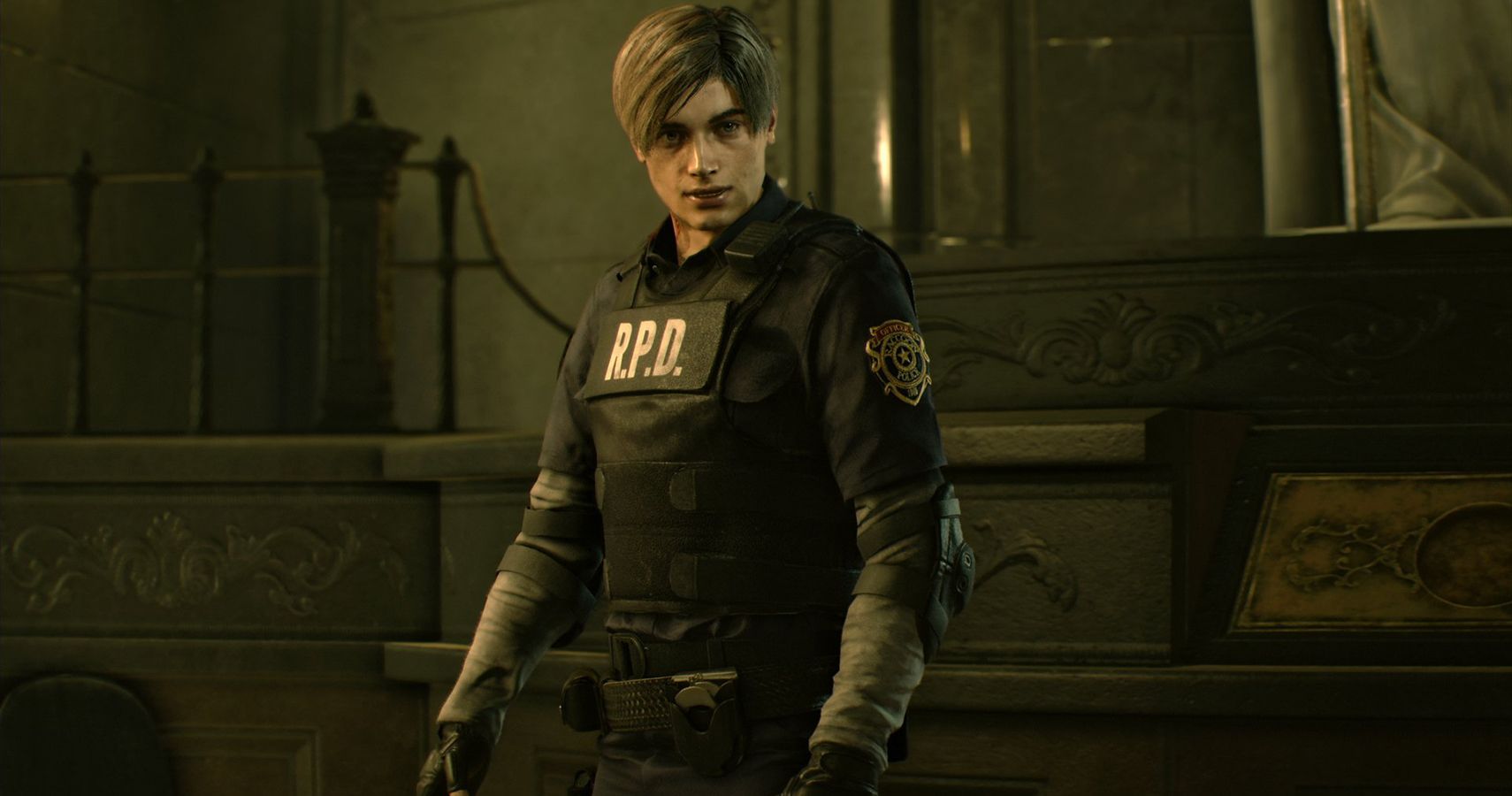 Resident Evil 2 Leon Standing in the RPD