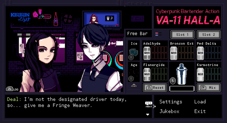 VA11 HALLA Cyberpunk Bartender Action Makes A Great Case For Visual Novels On Switch