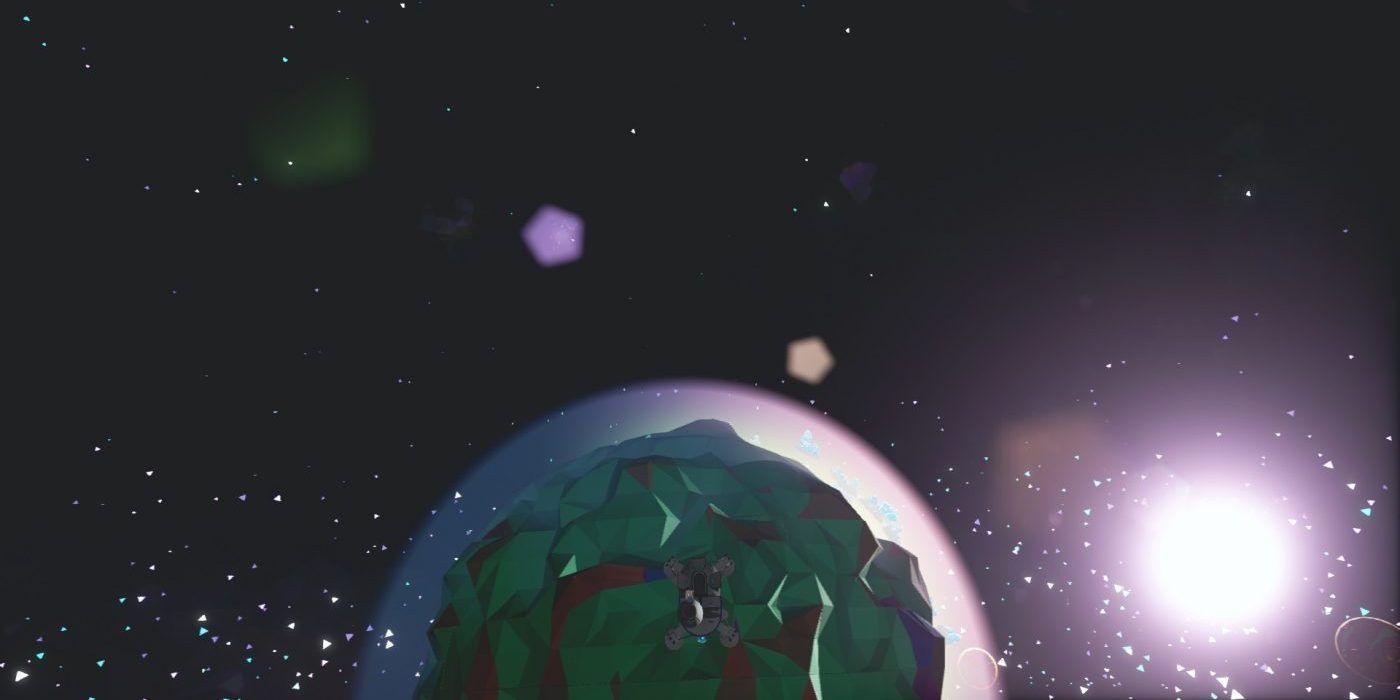 A view of a planet in Astroneer