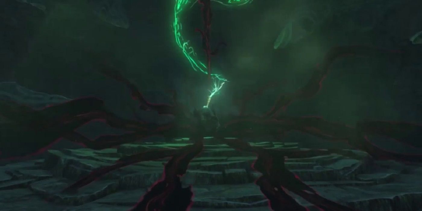 BoTW 2 teaser mallice and green particles