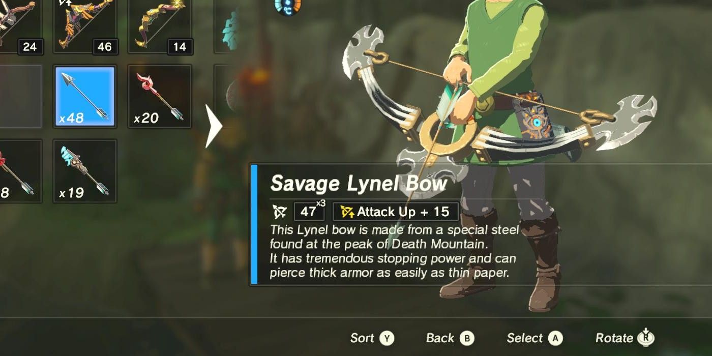 Breath of the Wild Savage Lynel Bow Loot Info