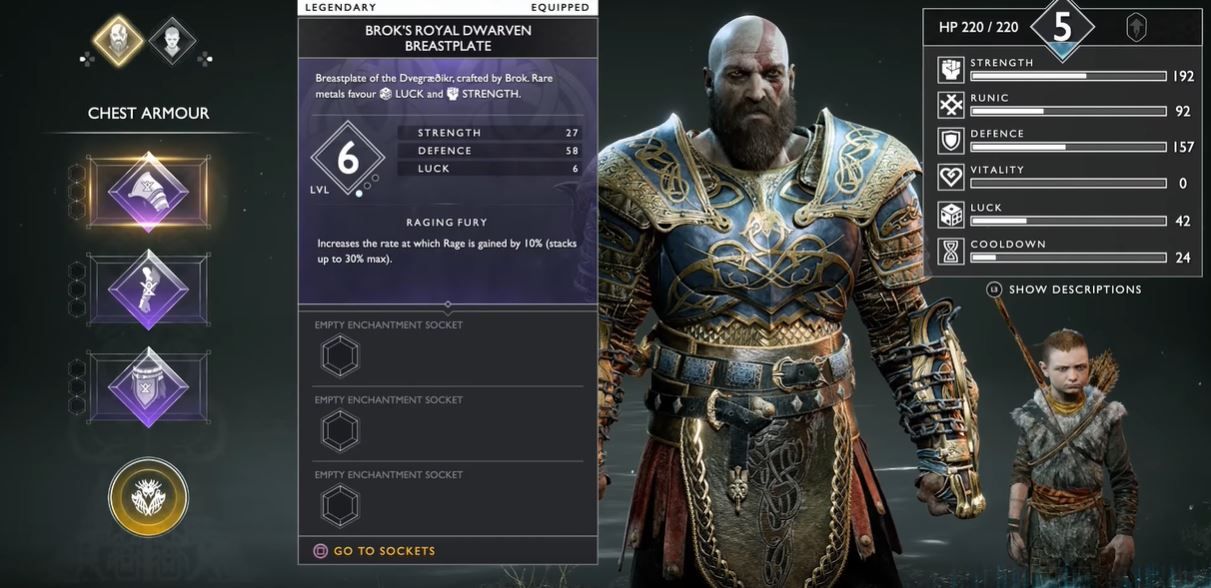 God of War PS4 Broks Royal Dwarven armor set