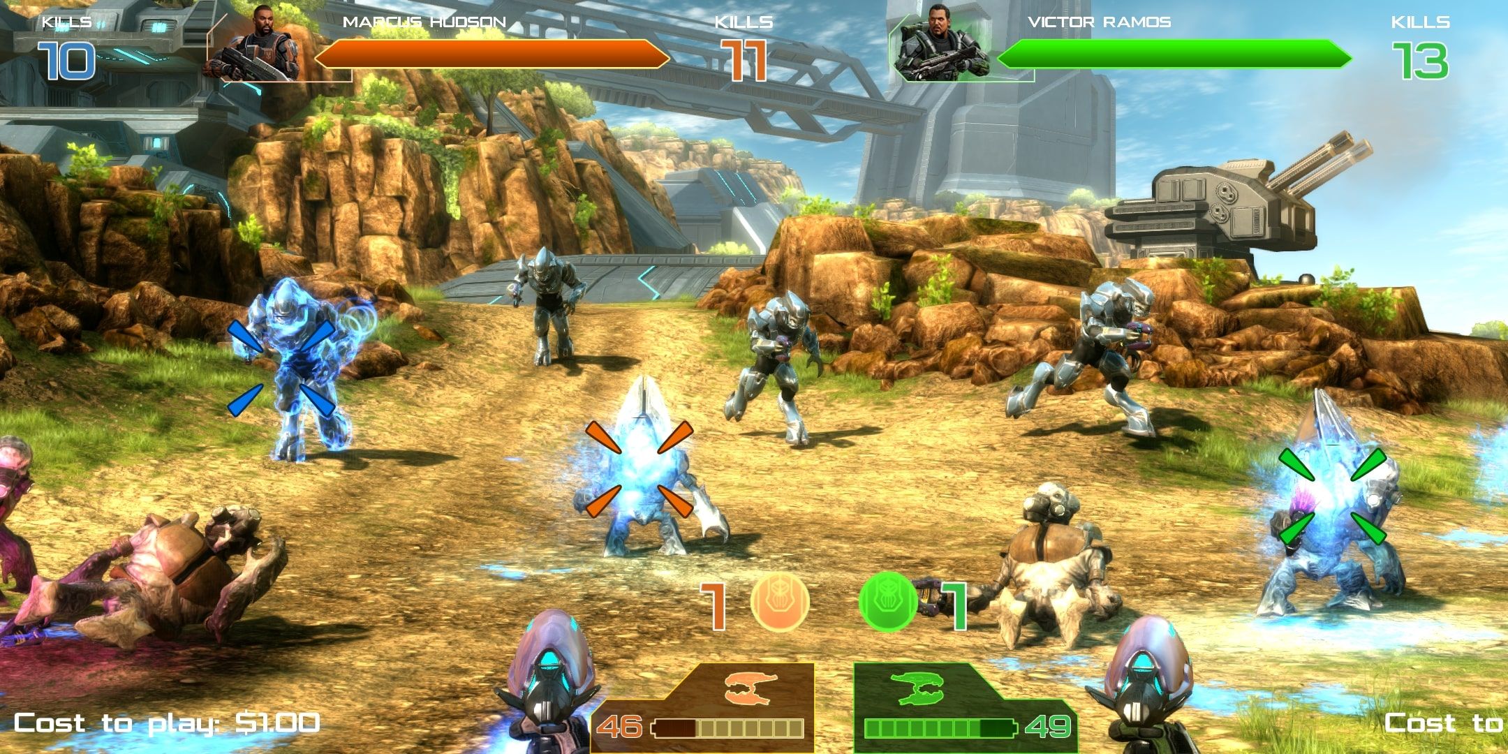 Screenshot of Halo Fireteam Raven arcade game