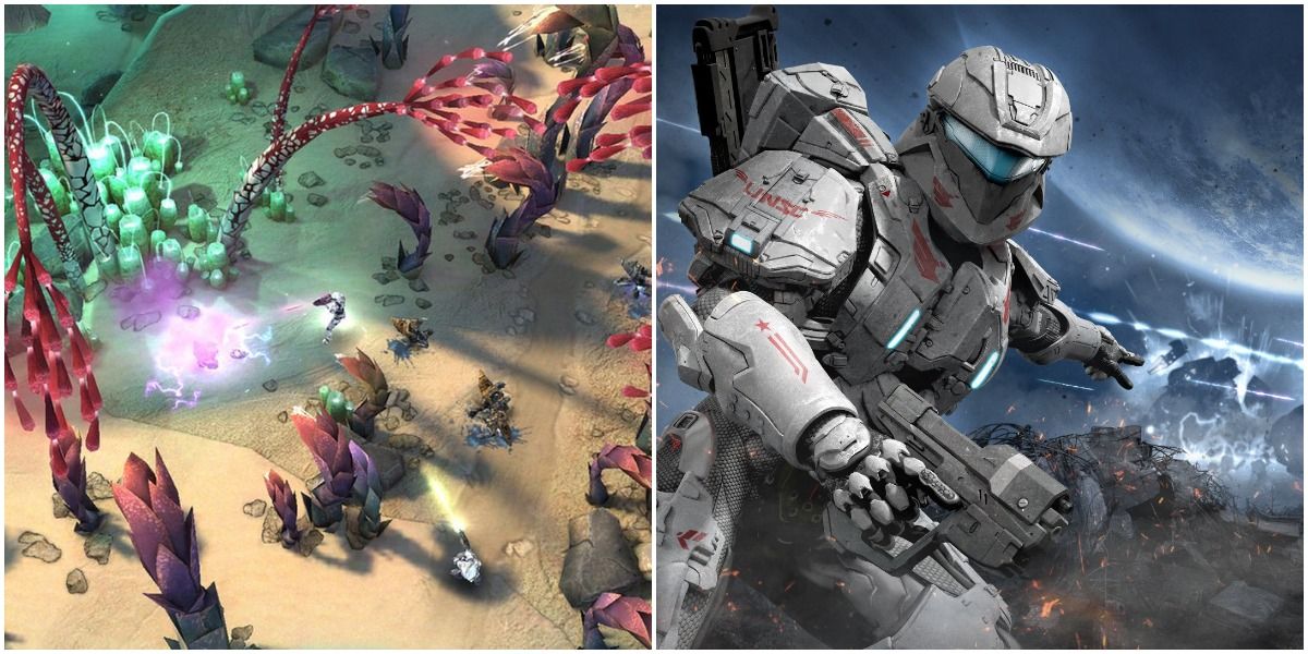 Halo Spartan Assault gameplay screenshot and cover art