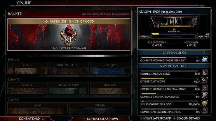 Mortal Kombat 11 Kombat League Season 1 Every Reward Skin