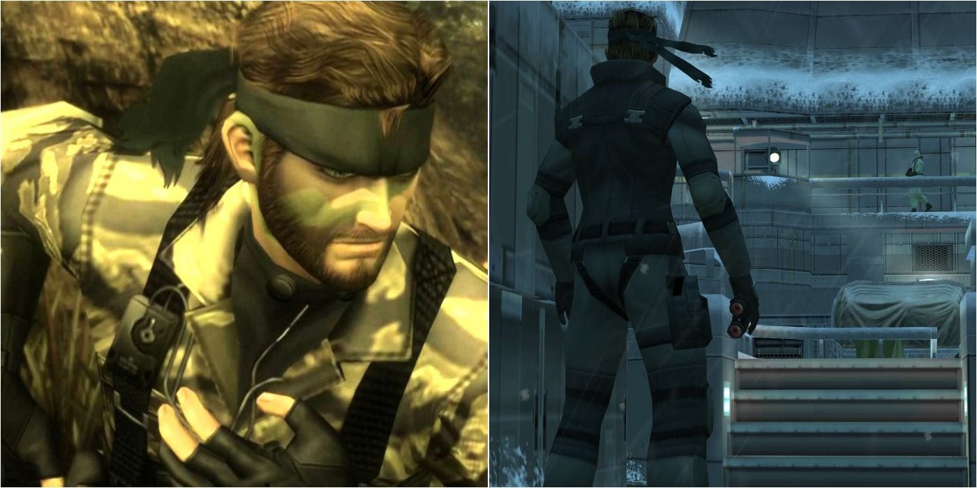 Metal Gear Featured Split Image Including Big Boss From Metal Gear Solid 3 and Solid Snake From Metal Gear Solid