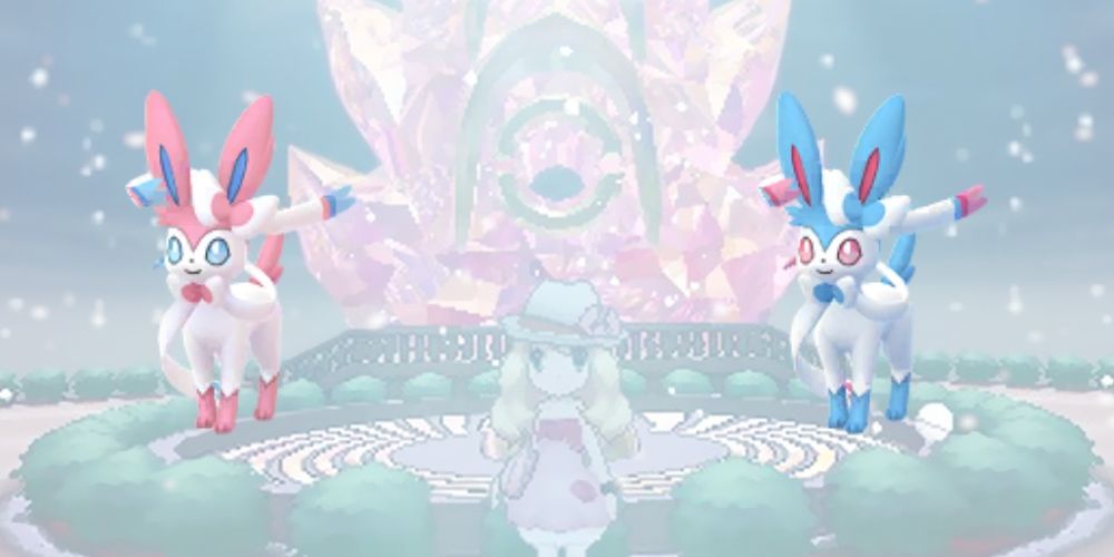 sylveon and shiny sylveon side by side 