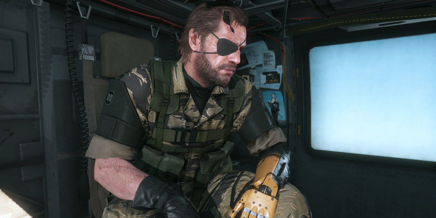 Venom Snake on a helicopter MGS V yellow arm