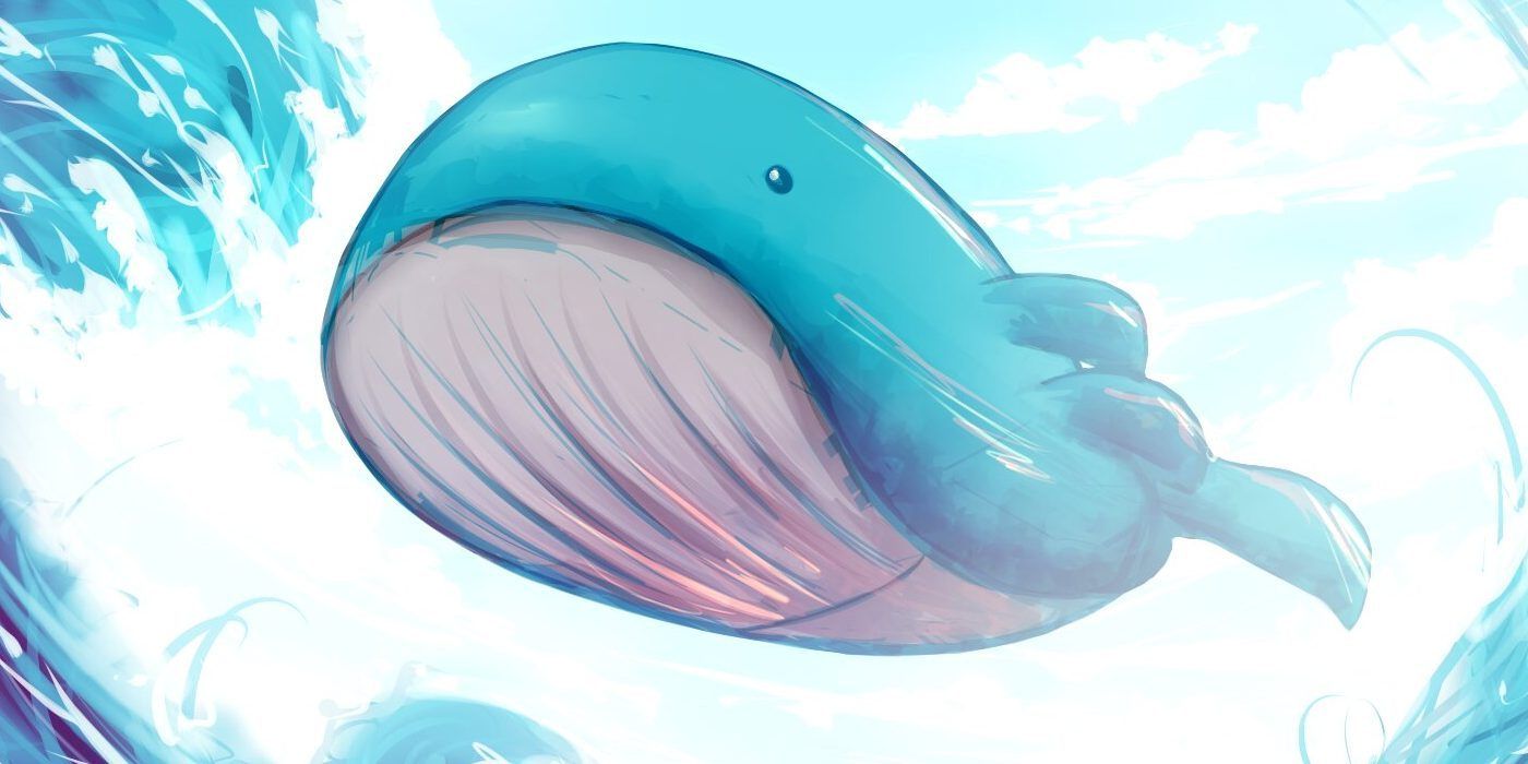 Wailord Art Wave in the ocean