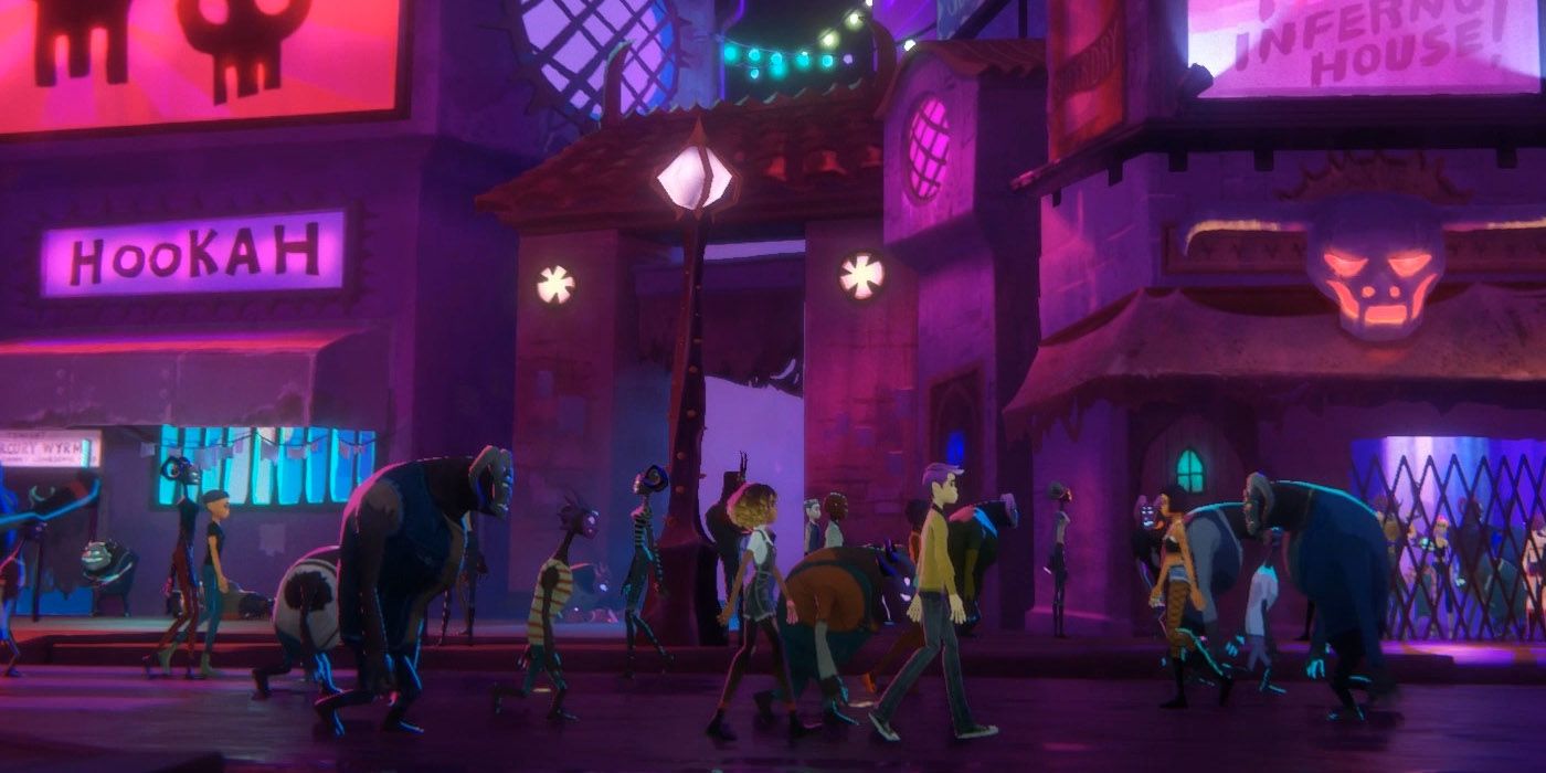 Afterparty Screenshot Of Characters Walking Across Screen