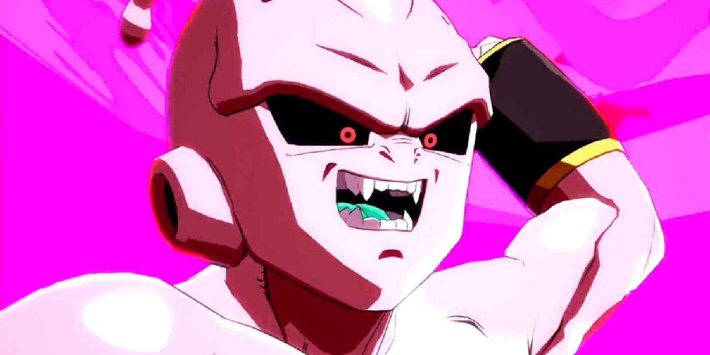 kid buu in dragon ball fighterz ready to use his final attack