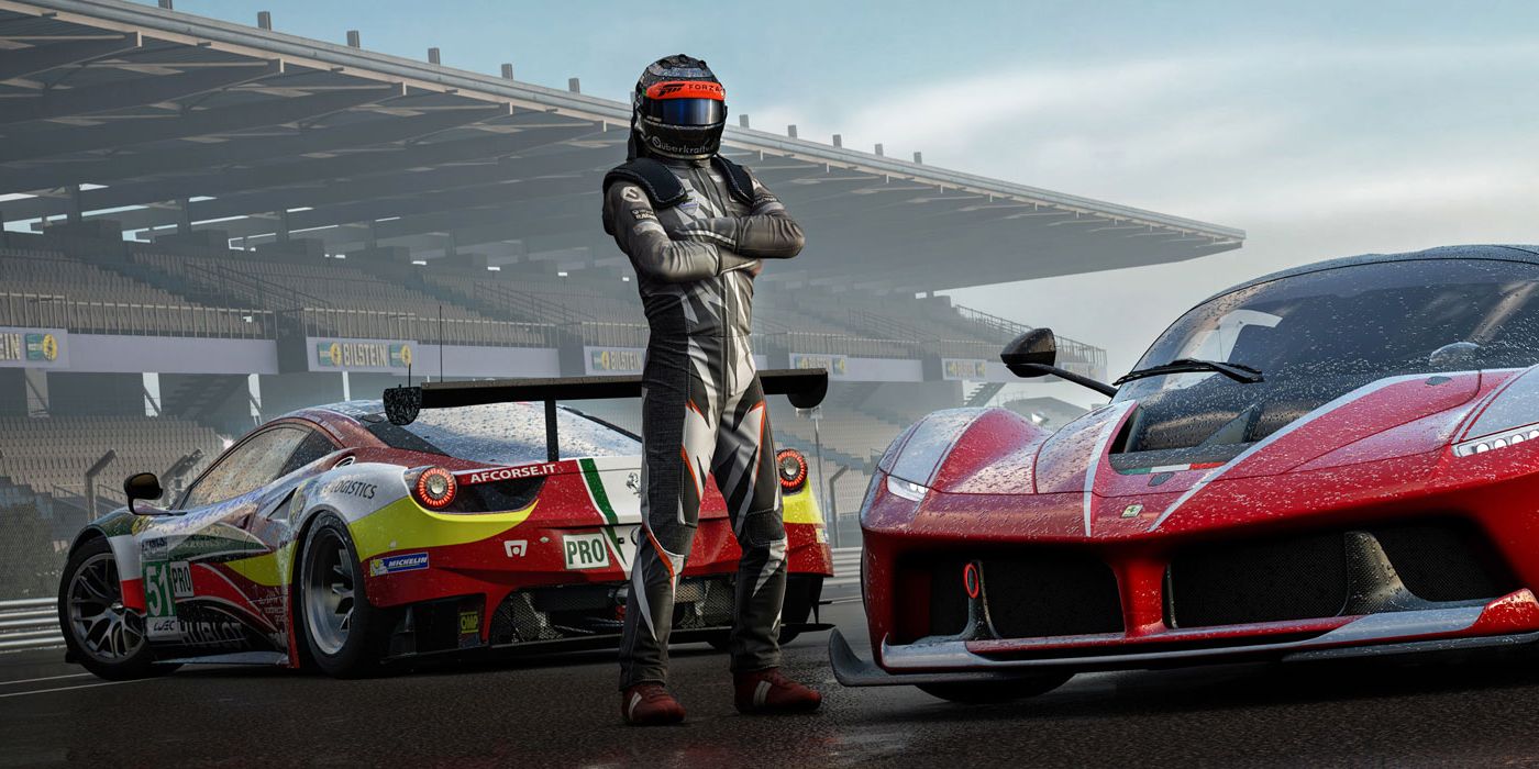 A photo depicting a scene from the Forza Motorsport trailer
