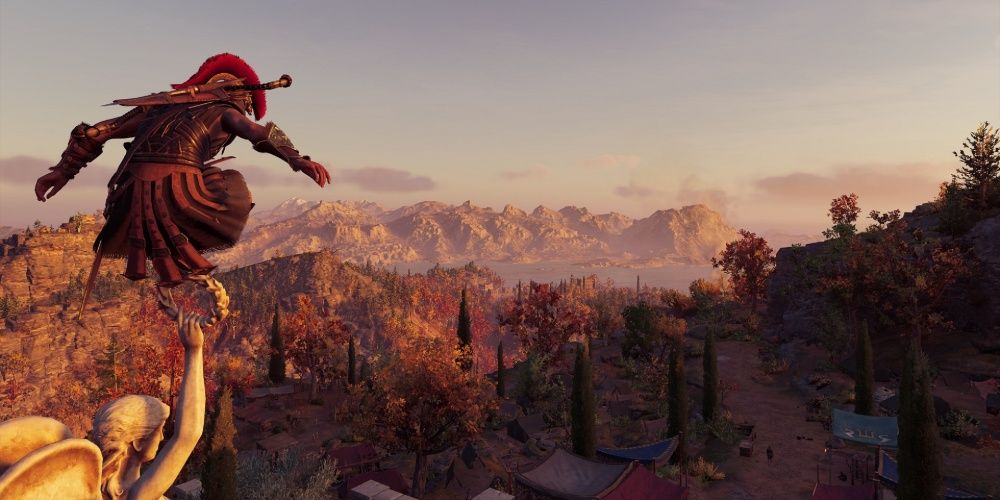 Assassins Creed Odyssey Alexios On The Top Of Viewpoint