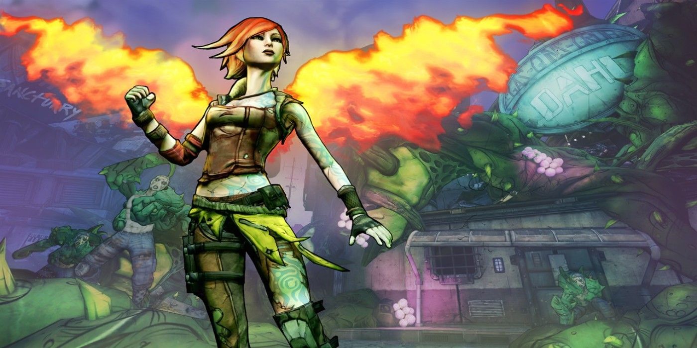 Borderlands 2 Commander Lilith DLC promo shot lilith with phoenix wings