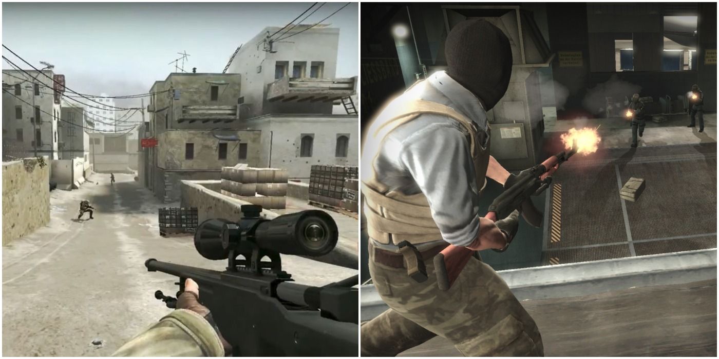 Counter Strike Global Offensive Split Image with gameplay on the left