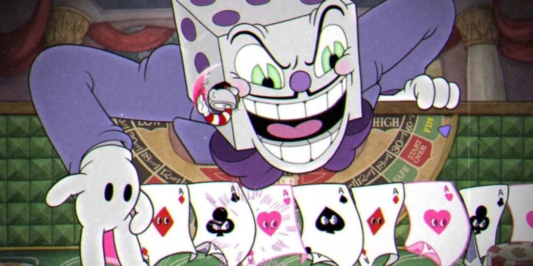 The final King Dice fight from Cuphead