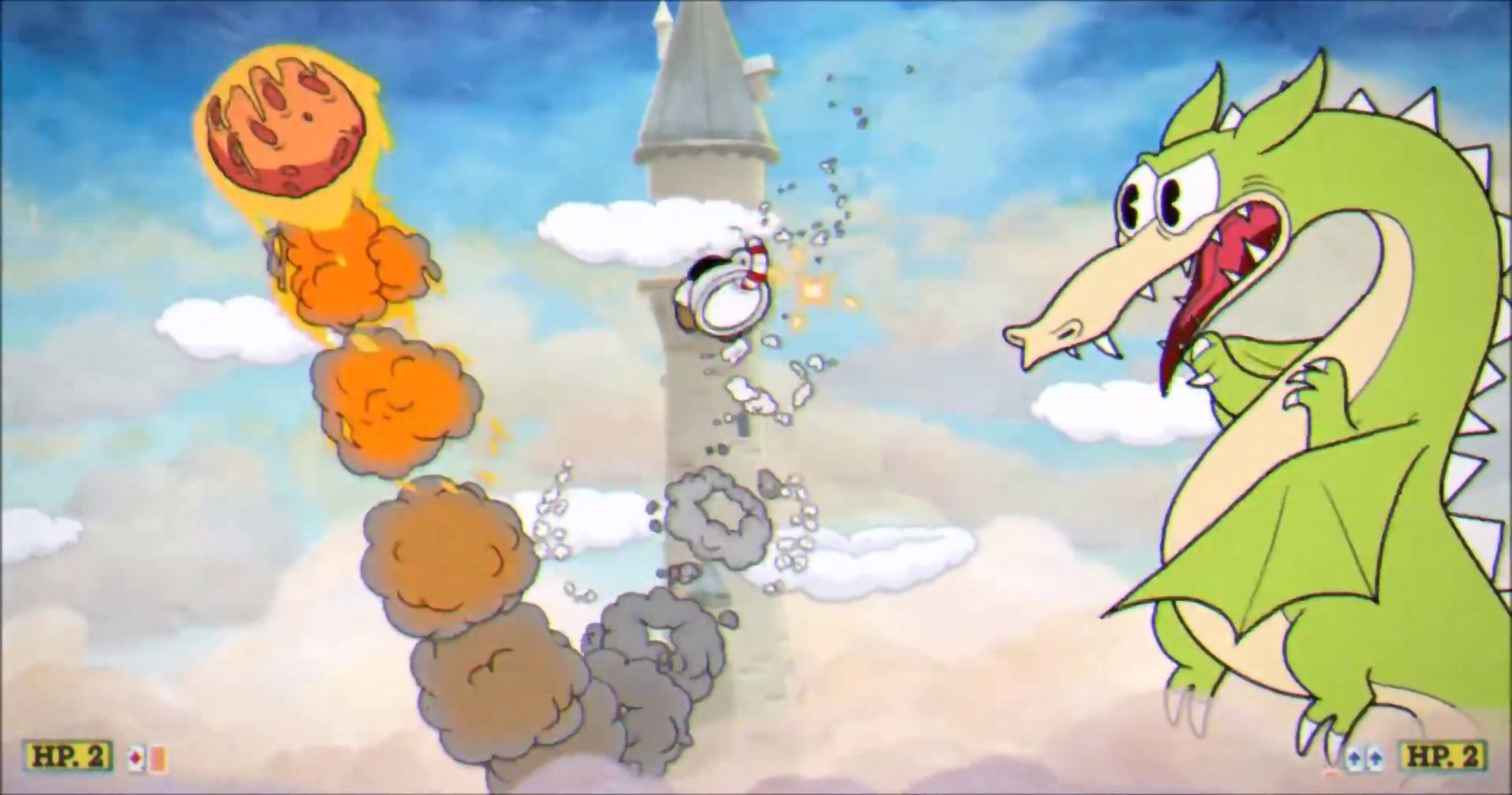 Matchstick boss fight in Cuphead