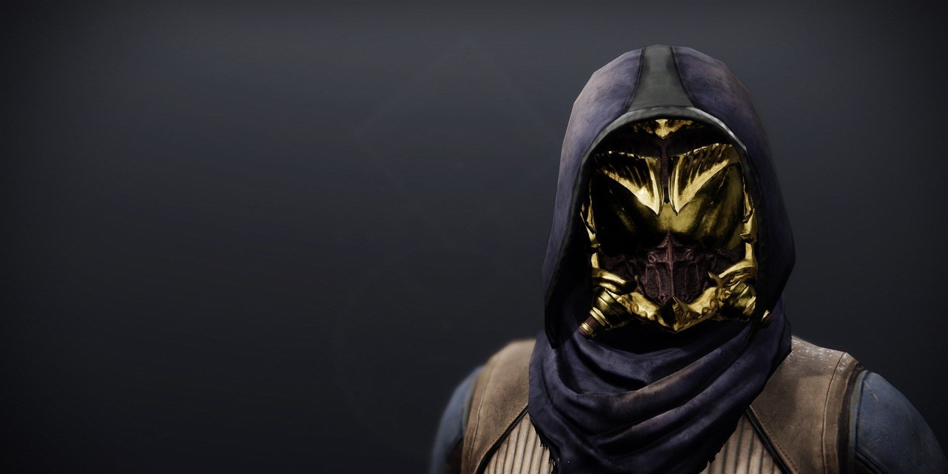 A Hunter wears the Wormhusk Crown exotic helmet in Destiny 2.