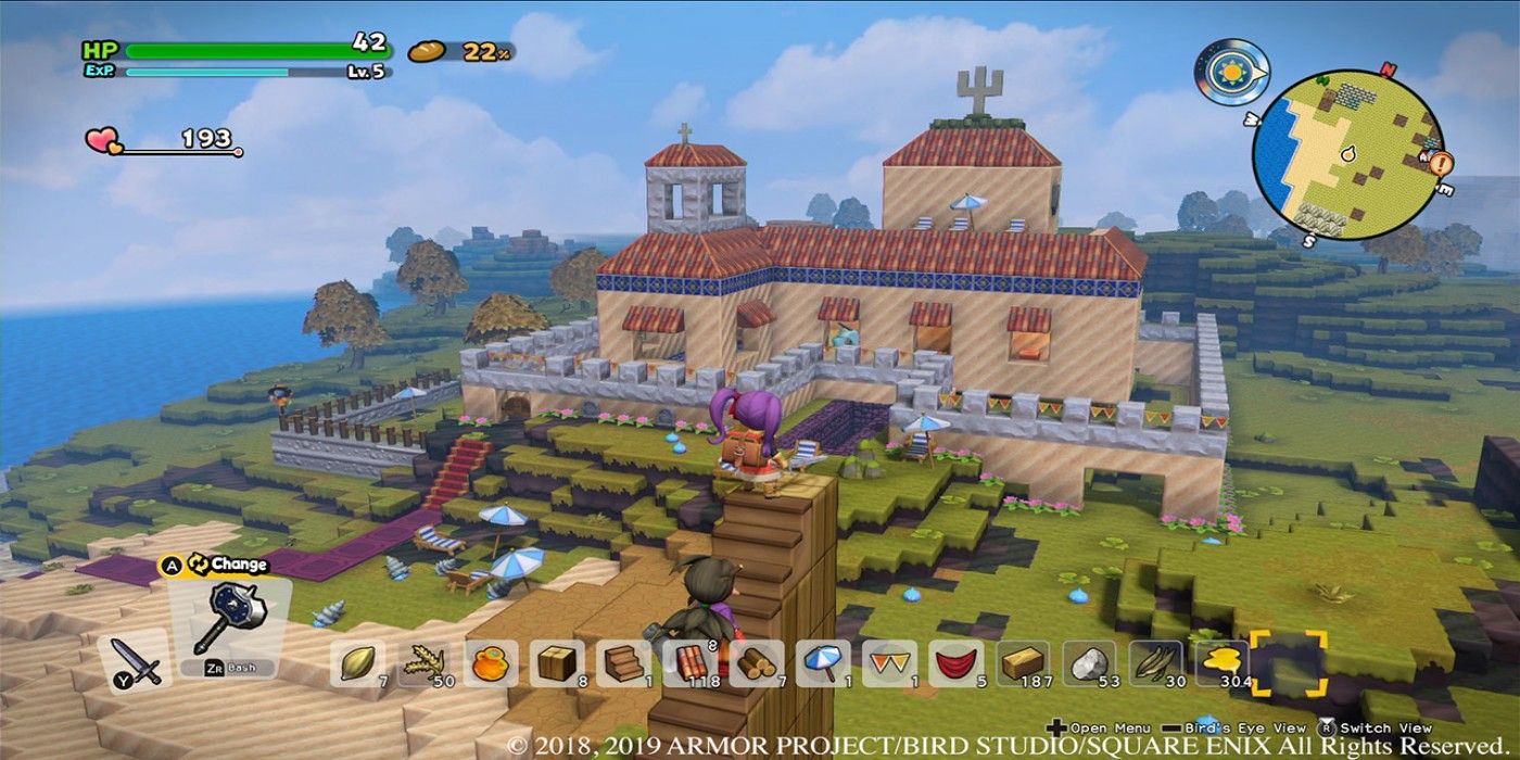 Dragon Quest Builders 2 Switch Castle on island