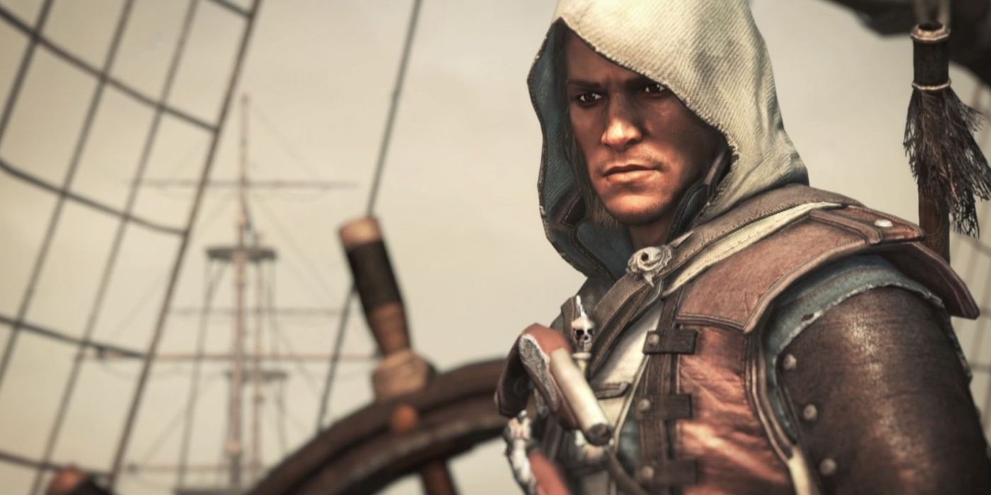 Assassin's Creed Black Flag Edward Kenway on ship's deck
