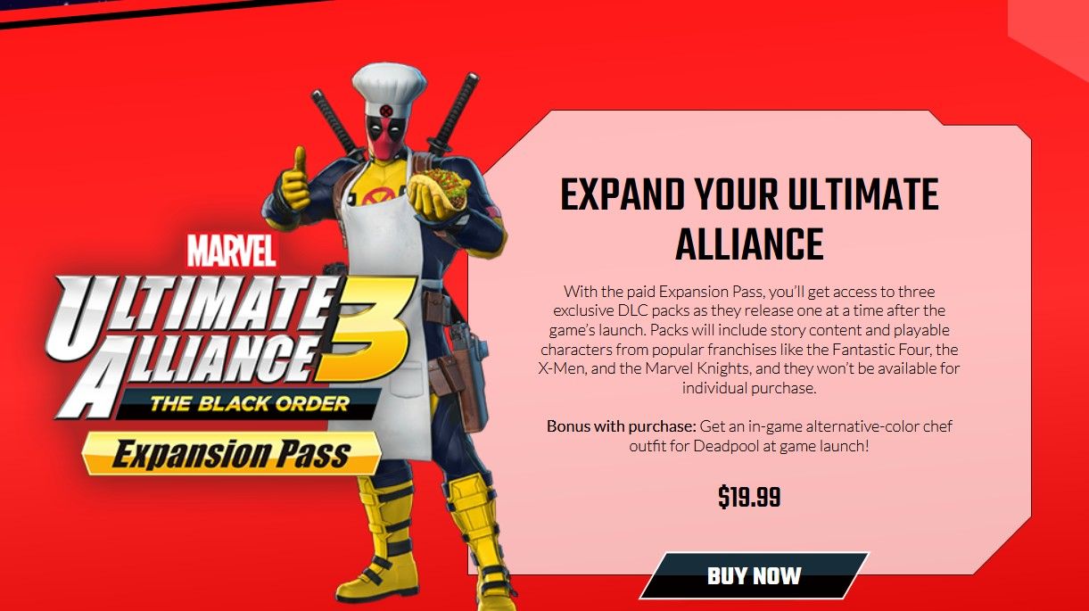 Marvel Ultimate Alliance 3 Only Offers DLC In Expansion Pass Form