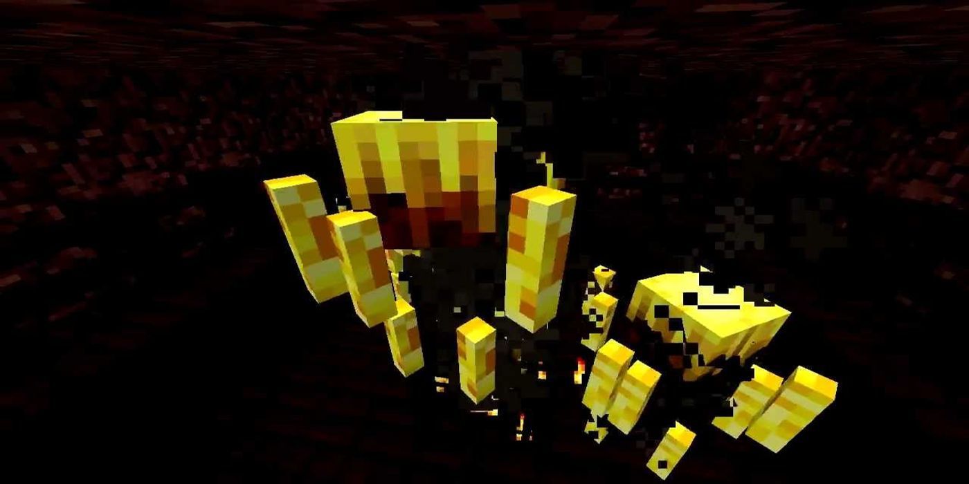 Minecraft Screenshot Of Blazes In Nether