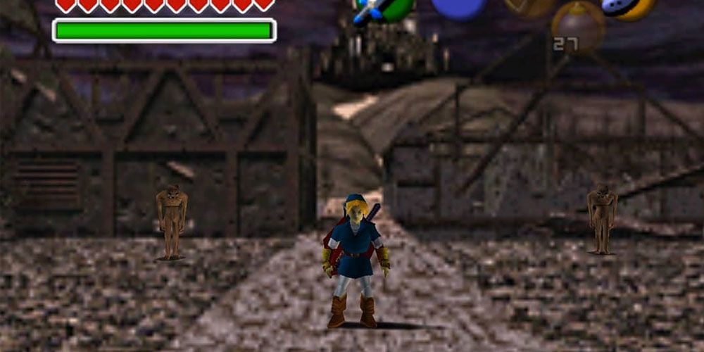 Link In Hyrule Castle Town Market In The Legend of Zelda: Ocarina of Time