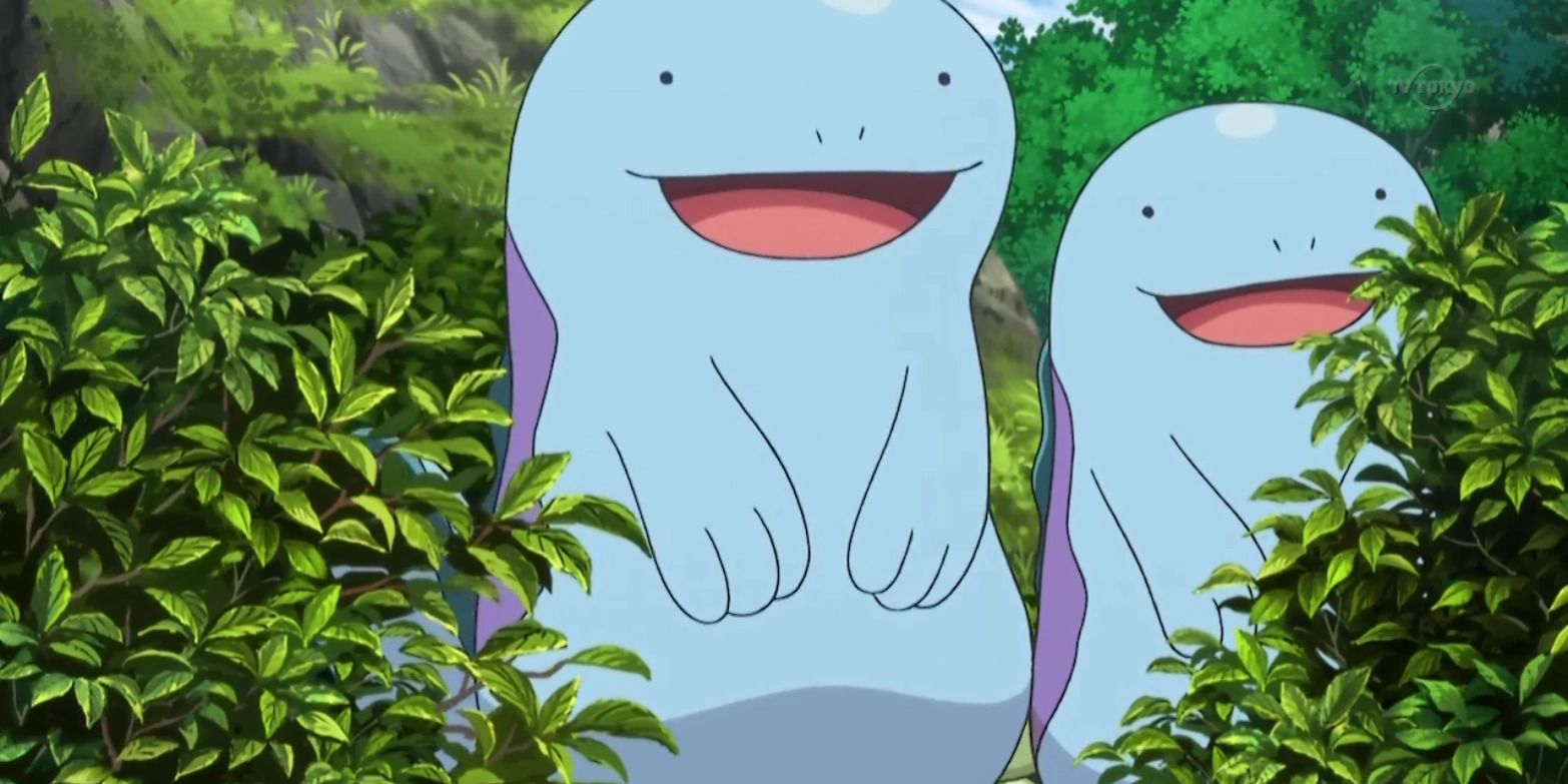 Several Quagsire in the Bushes, in the Pokemon anime.
