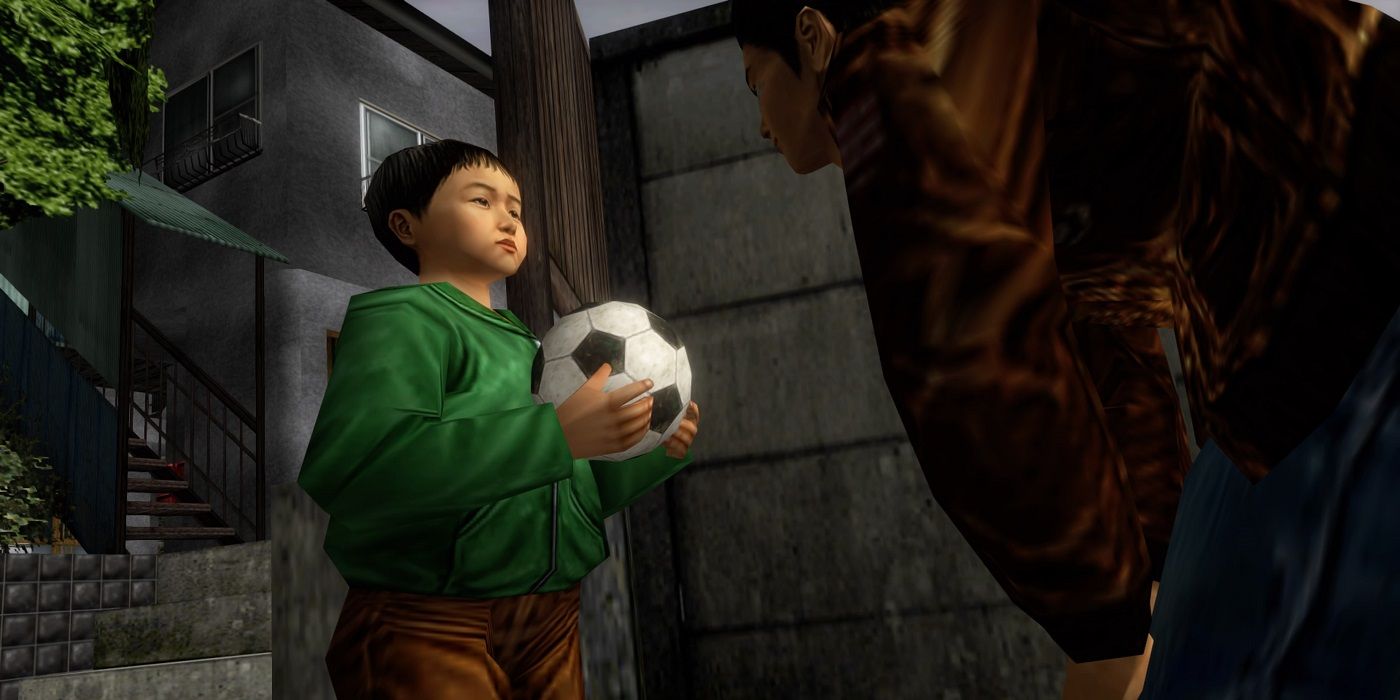 Shenmue-Ryo-talking-to-a-child